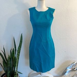 Elie Tahari Teal Sheath Dress Size 0